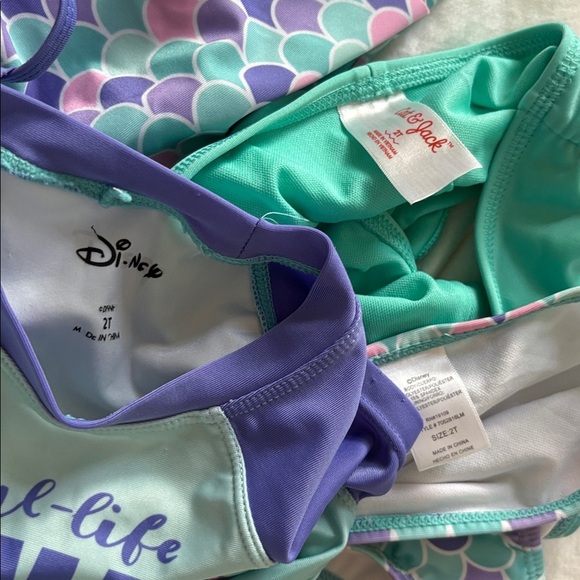 Lot of Disney Ariel Swim Set in Purple and Green size 2T - Picture 6 of 7